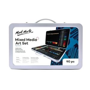 Mont Marte 90-Piece Premium Art Set, Wood Art Supp